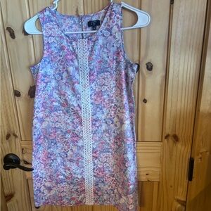 Crown & Ivy Floral Sleeveless Dress - Pink and Purple